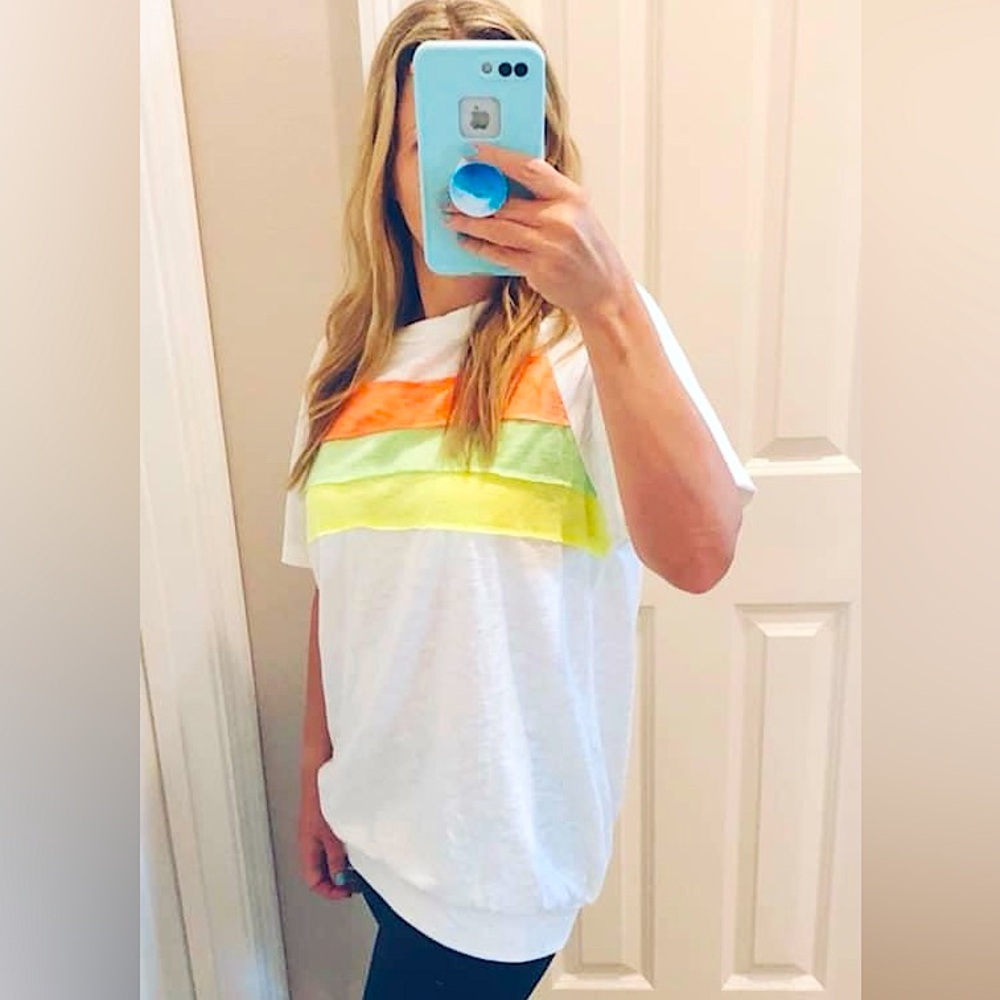 Color Block Tunic Top